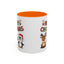 Christmas Mug - Red Green & Gold Text Reindeer Snowman Penguin