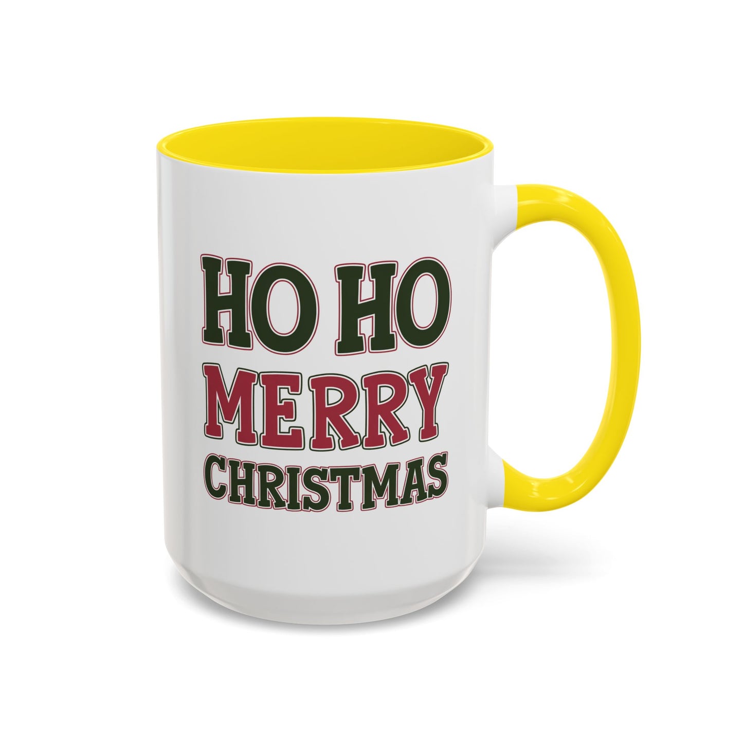 Christmas Mug - Ho Ho Ho Merry Christmas Red & Green Text 4