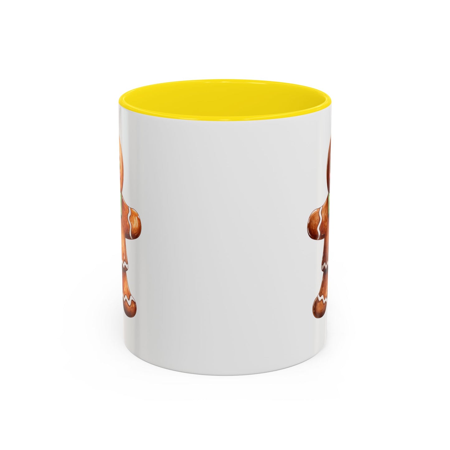 Christmas Mug - Gingerbread Man Green Bow