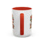 Christmas Mug - Merry Christmas Red & Green Text Reindeer Snowman
