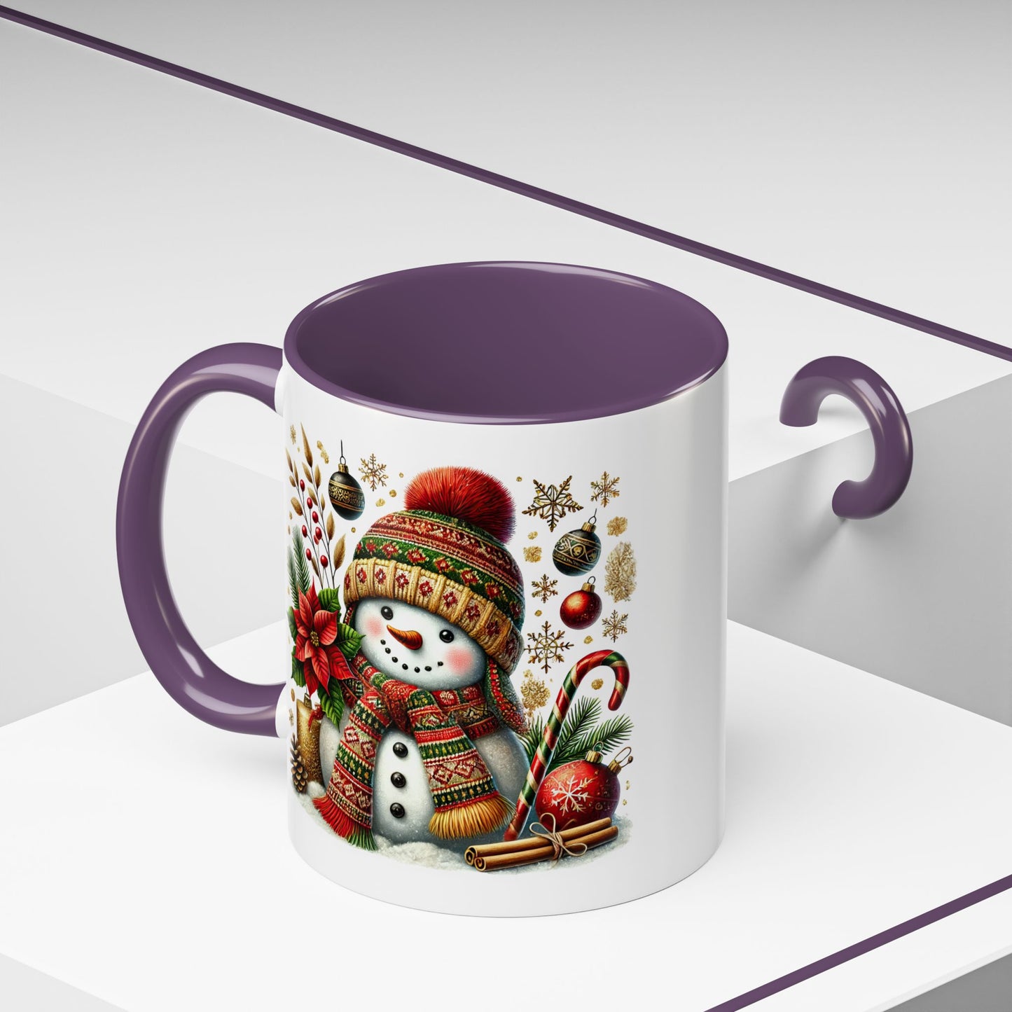 Christmas Mug - Snowman with Christmas Decorations