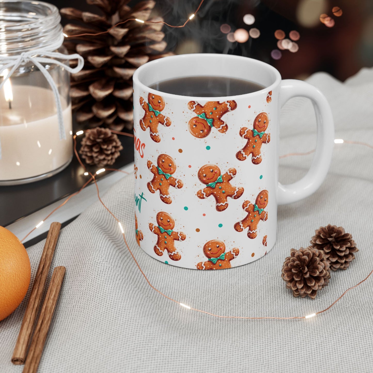 Christmas Mug - Christmas Calories Don't Count Gingerbread Man