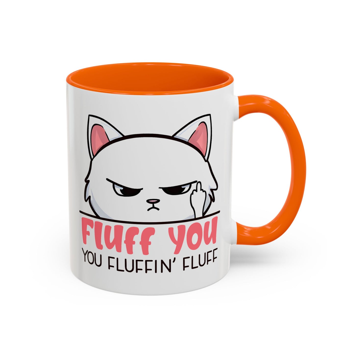 Adult Mug - Fluff You White Cat