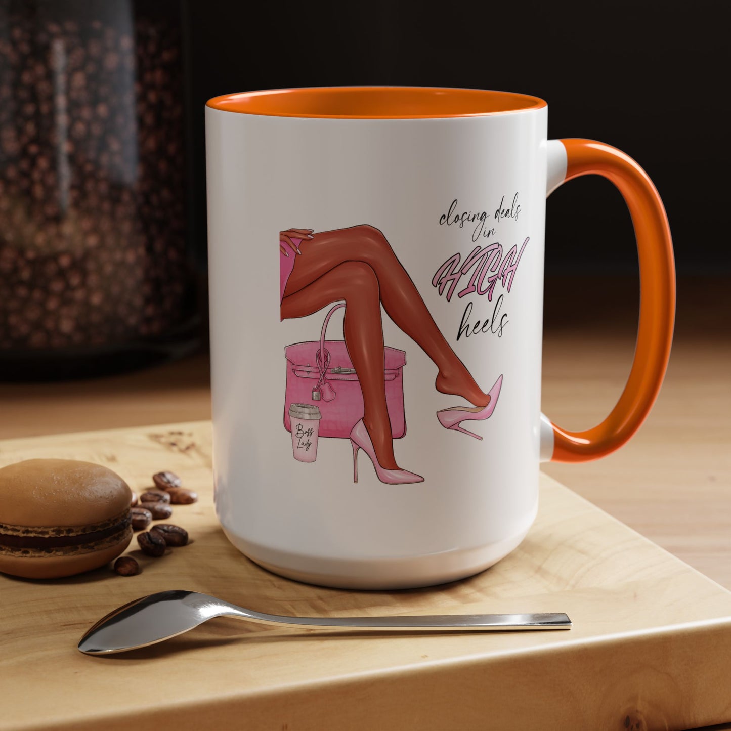 Humor Mug - Closing Deals in High Heels