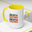 Christmas Mug - Green & Red Text Tree Presents