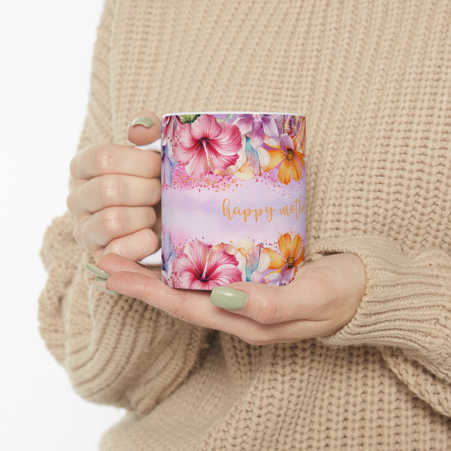 Mother's Day Mug - Happy Mother's Day Floral Design