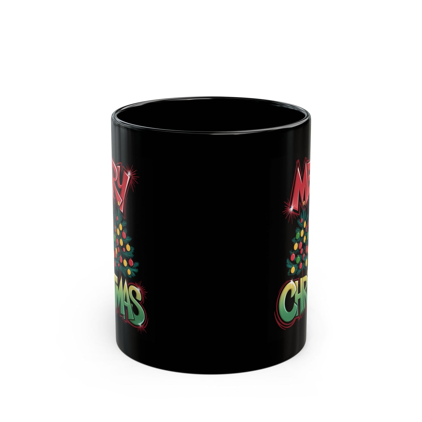 Christmas Mug - Merry Christmas Red & Green Graffiti
