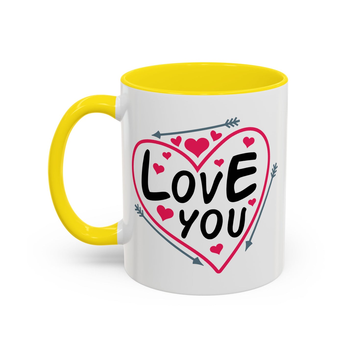 Valentine's Day Mug - Love You Heart Arrows