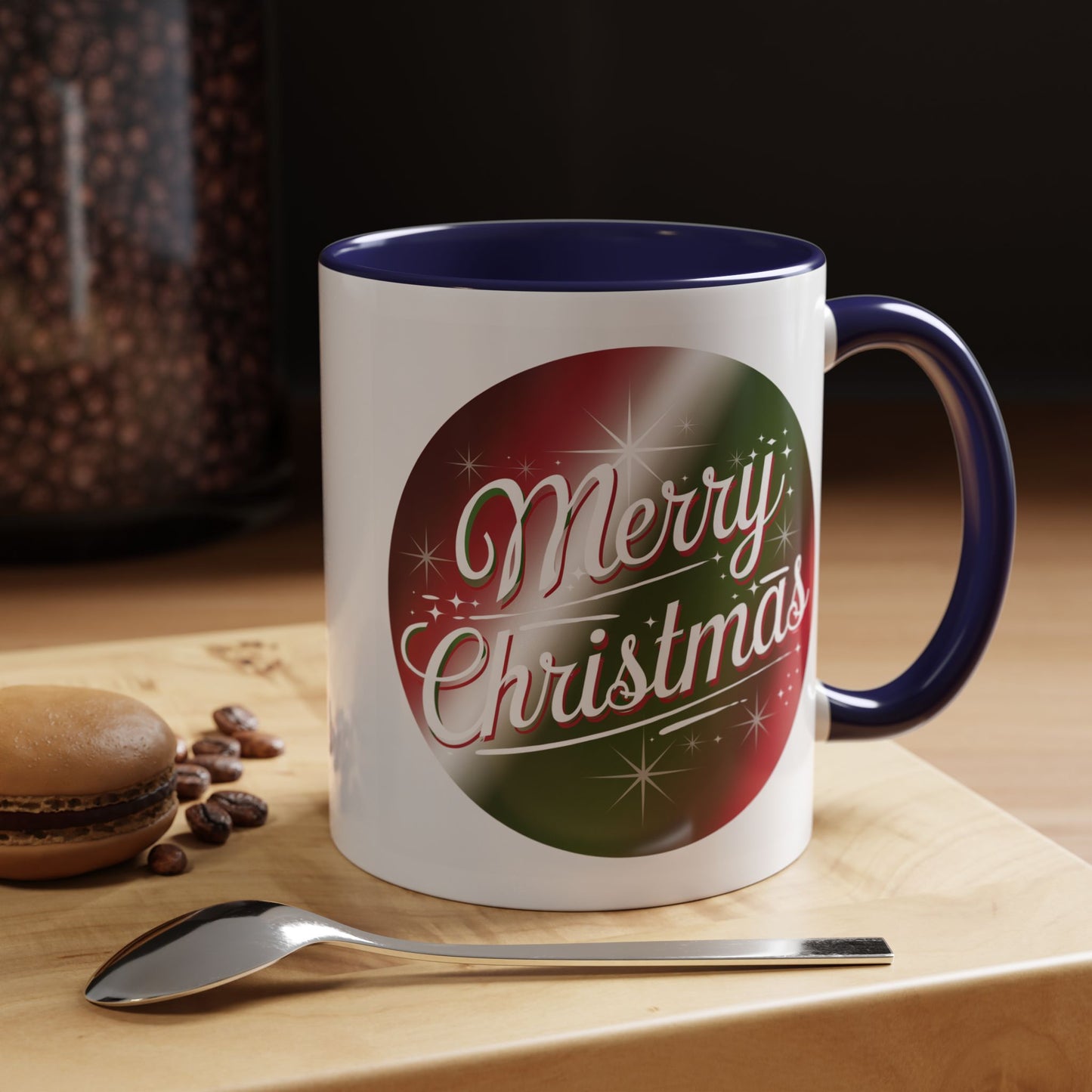 Christmas Mug - Merry Christmas White and Red Text Decoration