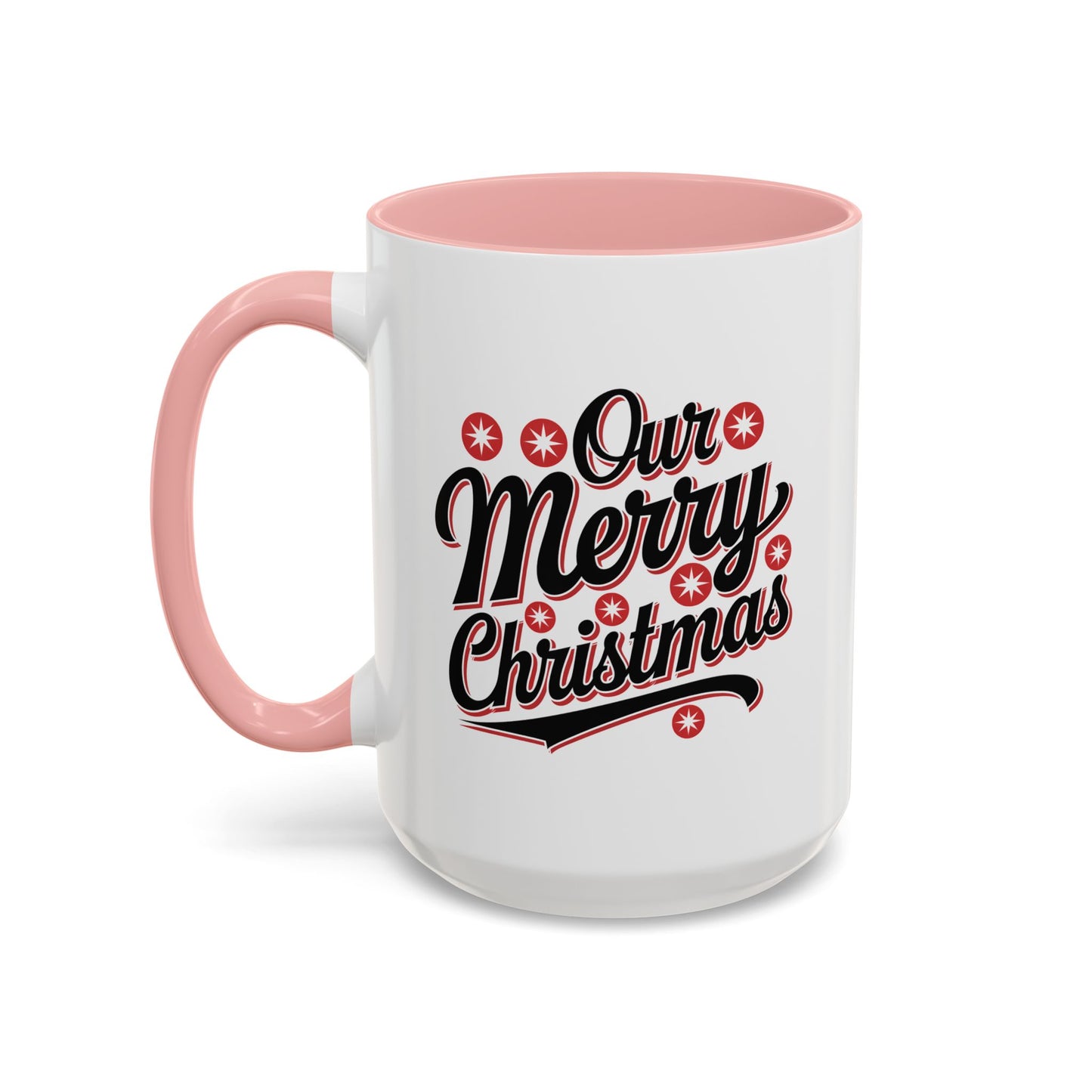 Christmas Mug - Merry Christmas Black Red & White Baseball Text