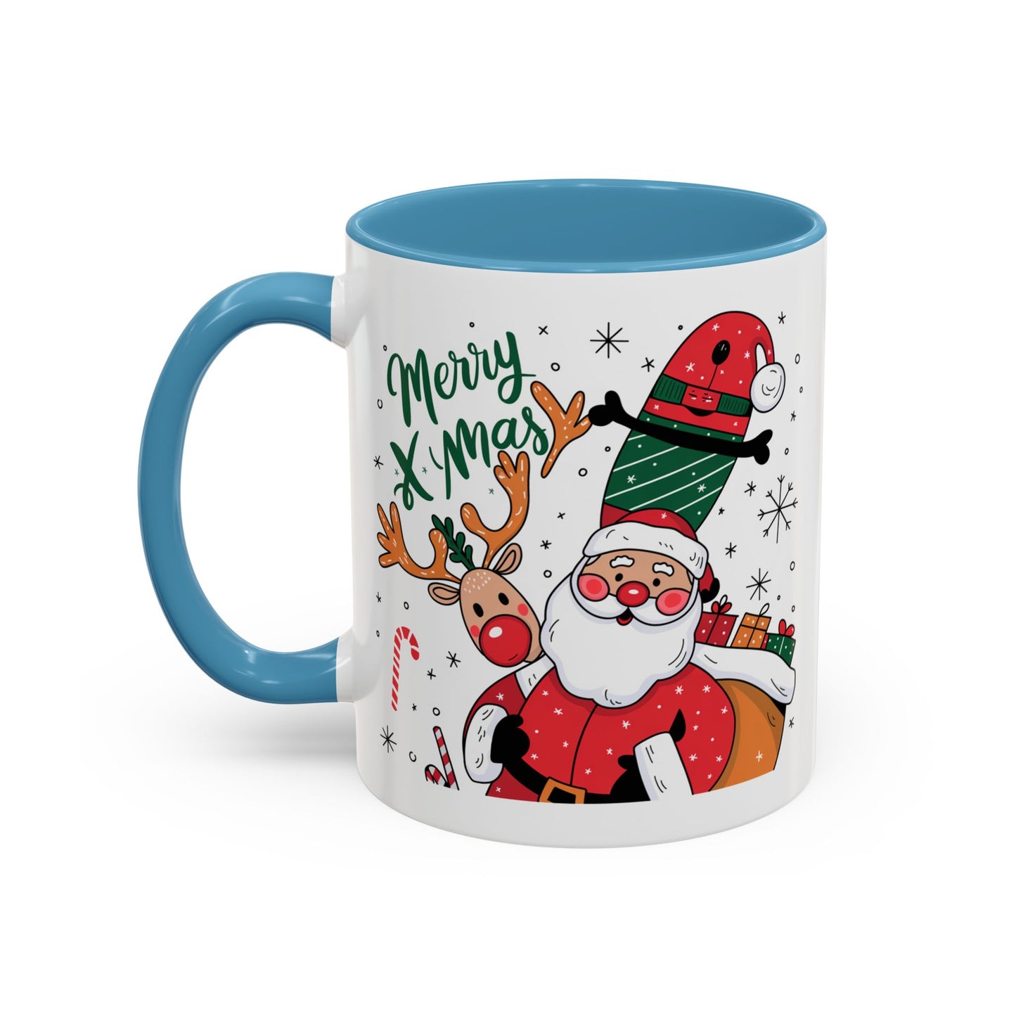 Christmas Mug - Merry Xmas Santa Reindeer