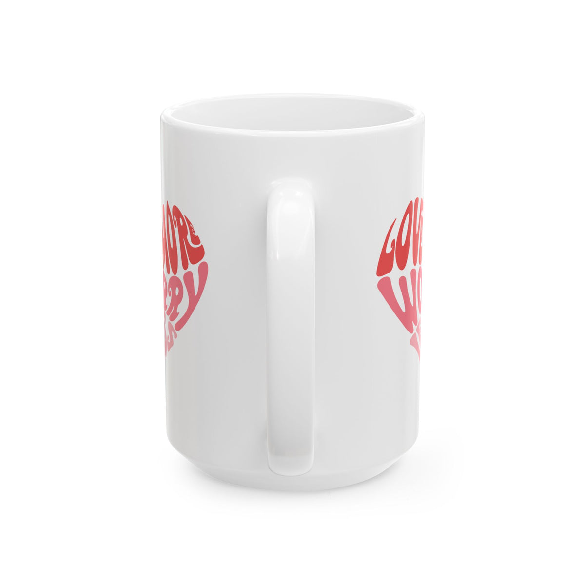 Wellness Mug - Love More Worry Less Heart