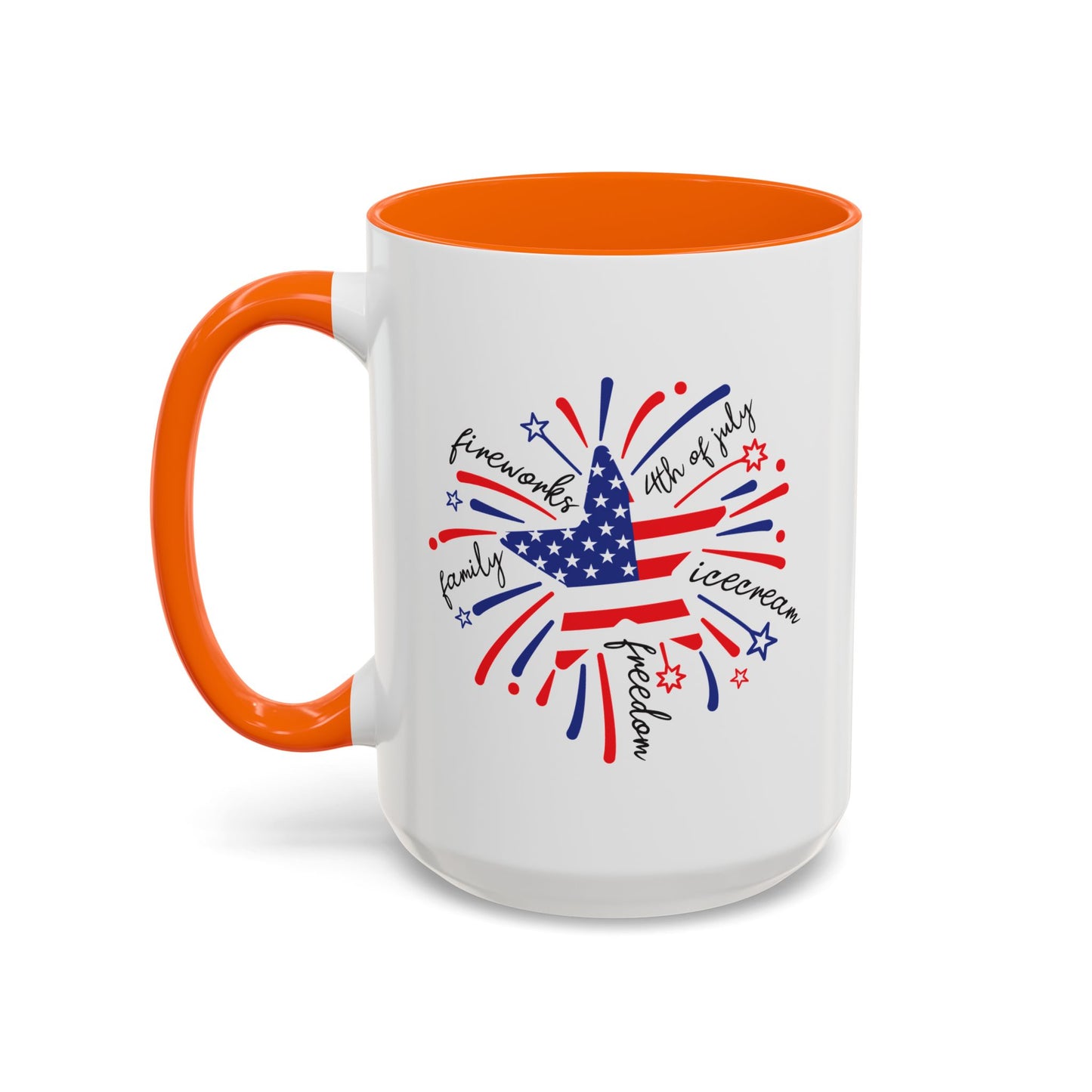 4th of July Mug - Star Flag Fireworks