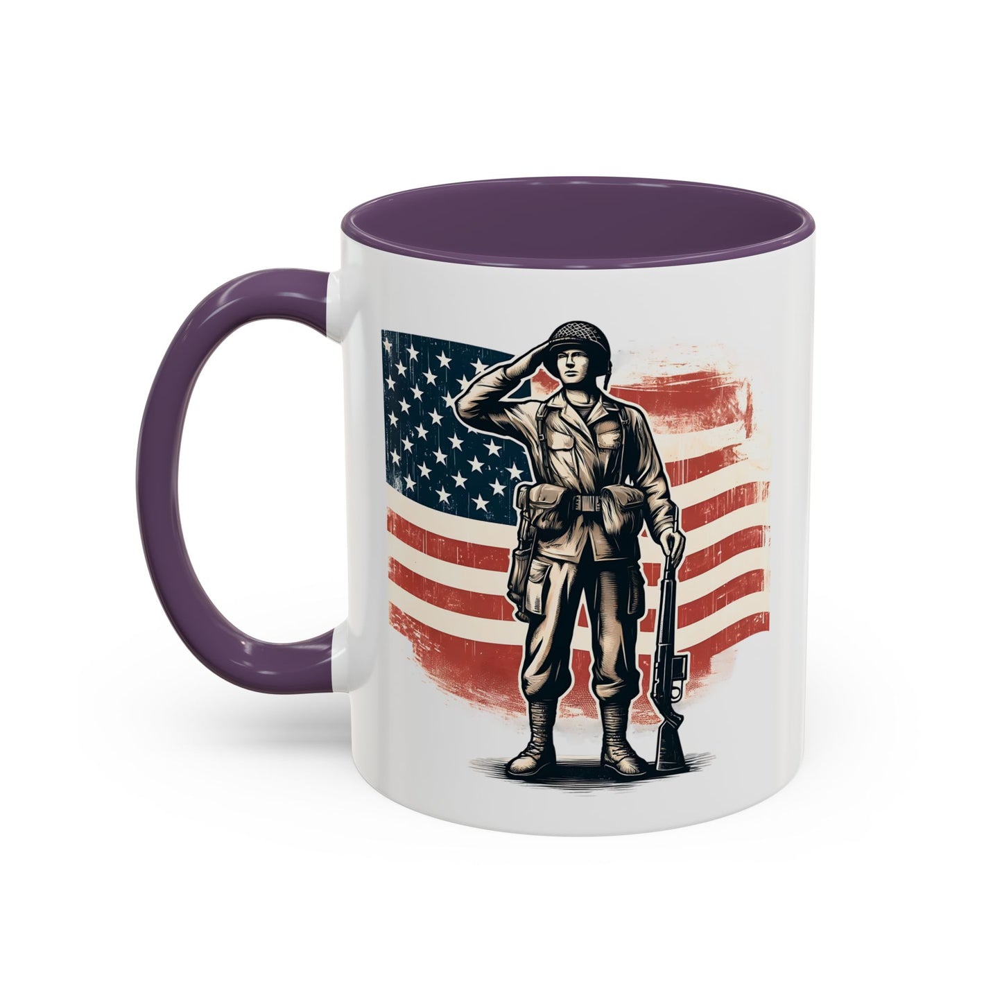 4th of July Mug - American Soldier Flag