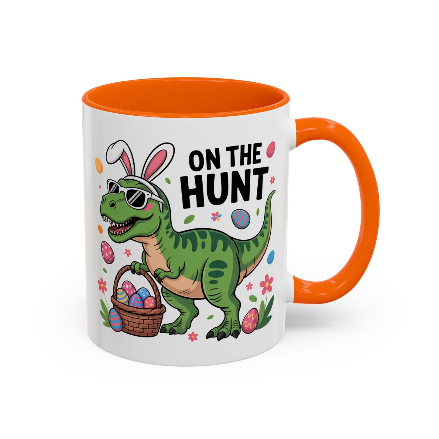 Easter Mug - On The Hunt Dinosaur