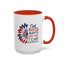 4th of July Mug - God Bless America Sunflower