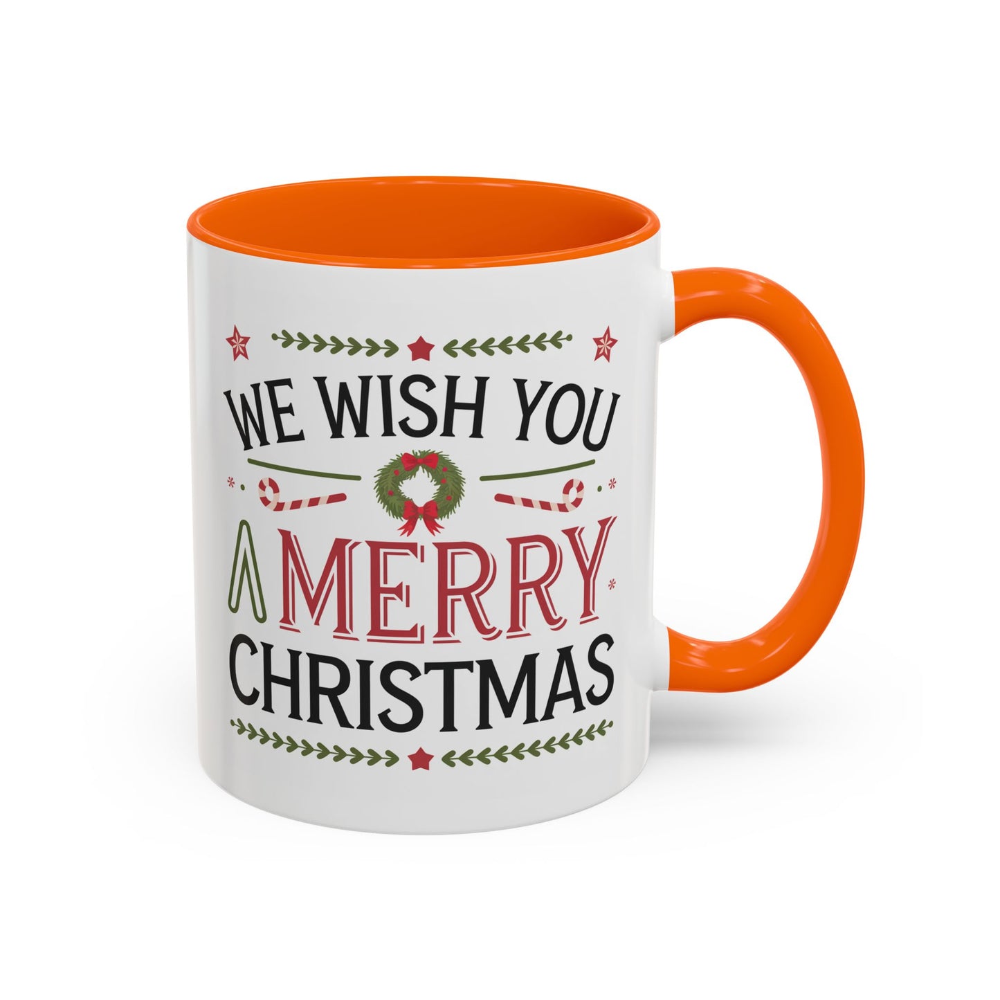 Christmas Mug - We Wish You a Merry Christmas Blue Green & Red Text