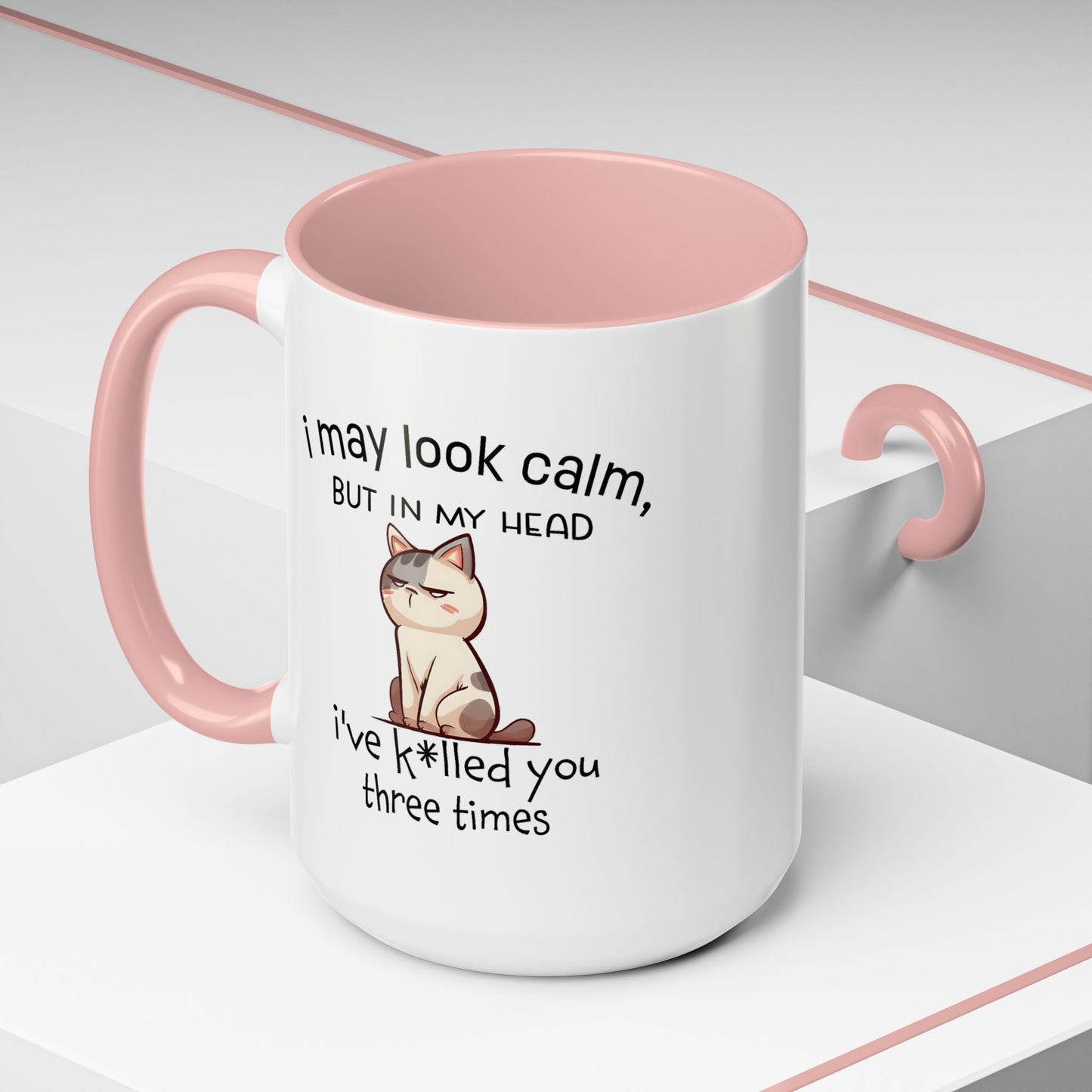 Adult Mug - I May Look Calm Cat