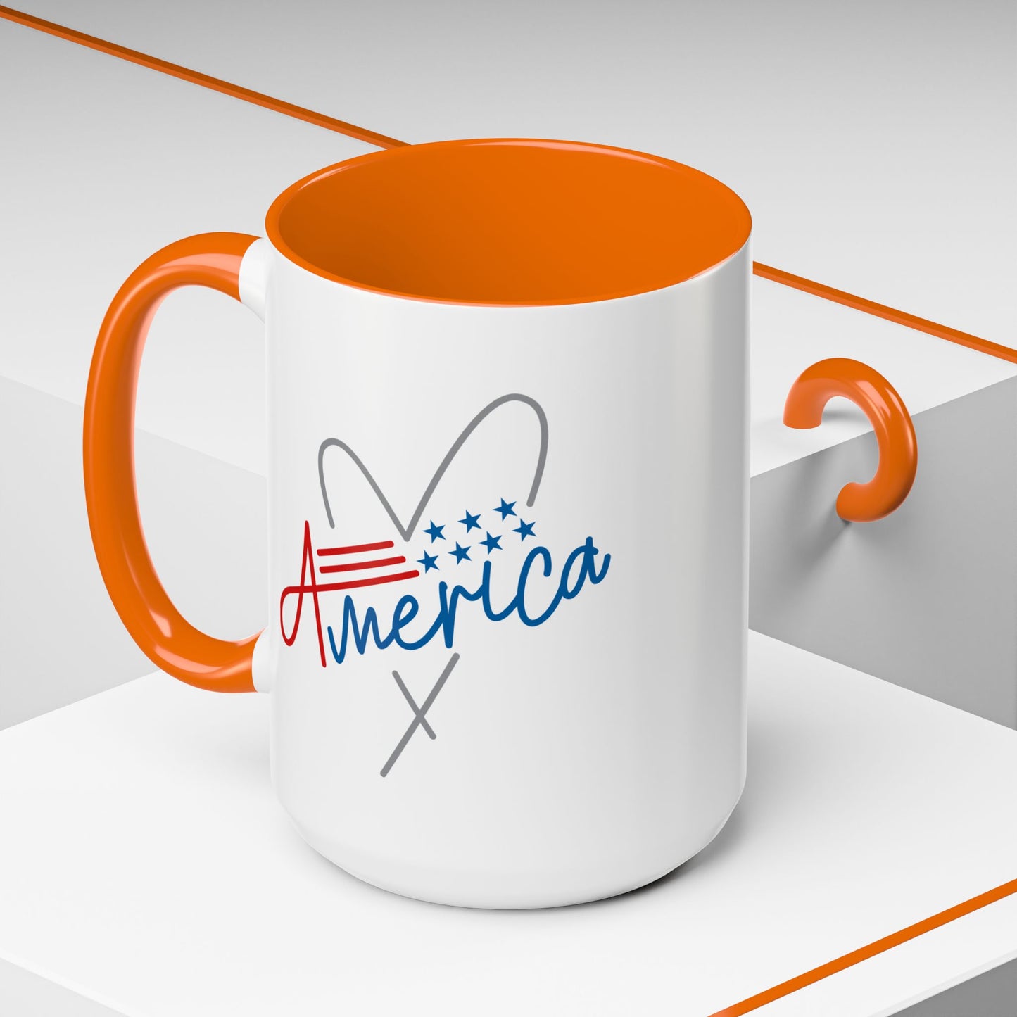 4th of July Mug - America Heart