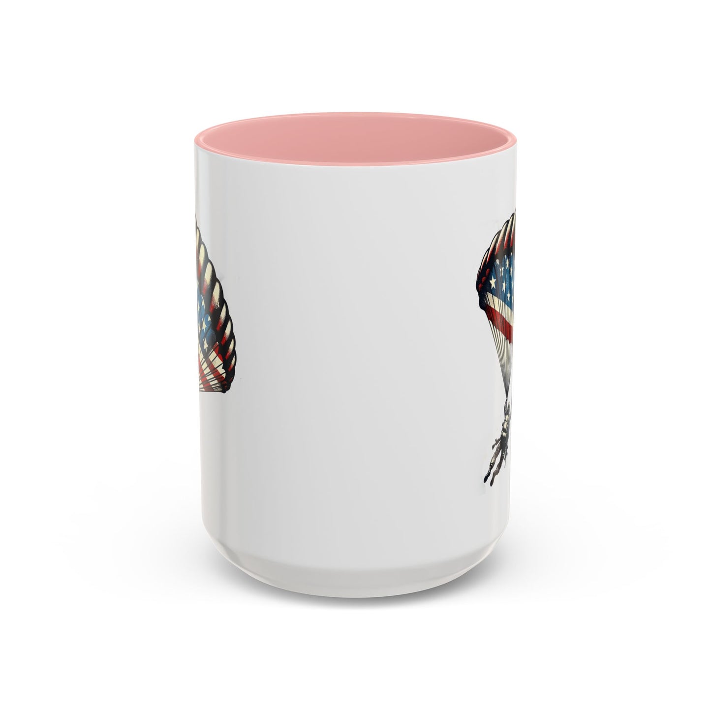 4th of July Mug - Airborne Soldier Parachute Flag