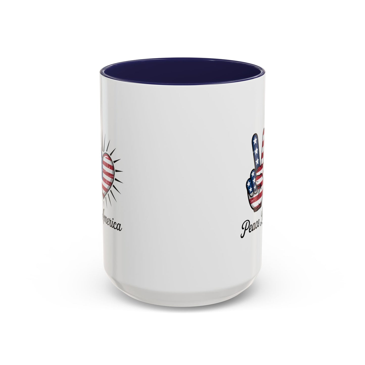 4th of July Mug - Peace Love America