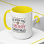 Christmas Mug - We Wish You a Merry Christmas Blue Green & Red Text