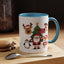 Christmas - Merry Christmas White Text Santa Reindeer Penguin Fox