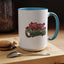 Christmas Mug - Merry Christmas Red & Green Text Mistletoe