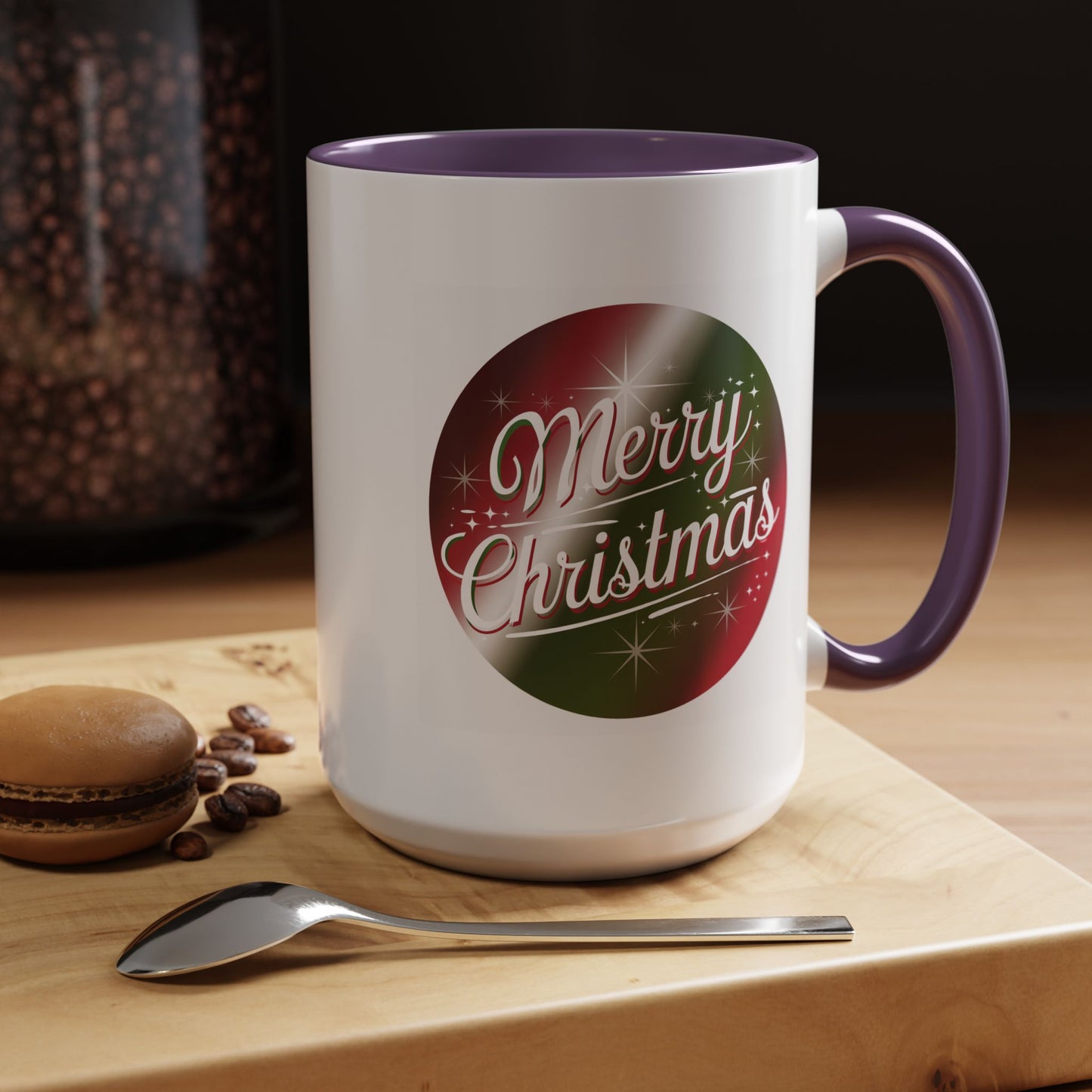 Christmas Mug - Merry Christmas White and Red Text Decoration