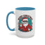 Christmas Mug - Merry Christmas Black & Red Text Cool Santa
