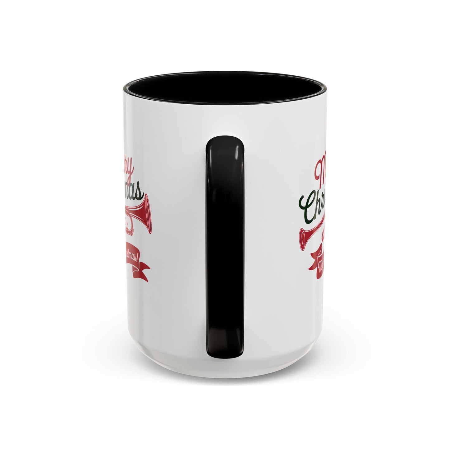 Christmas Mug - Red & Green Text Trumpet