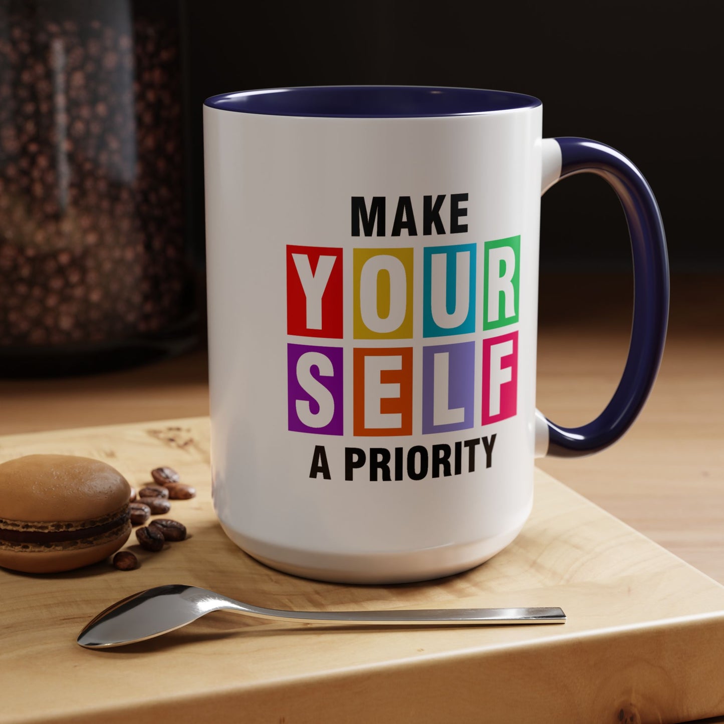 Wellness Mug - Make Yourself a Priority Colored Blocks
