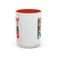 Christmas Mug - Happy Holidays Green Red & Blue Decorative Text