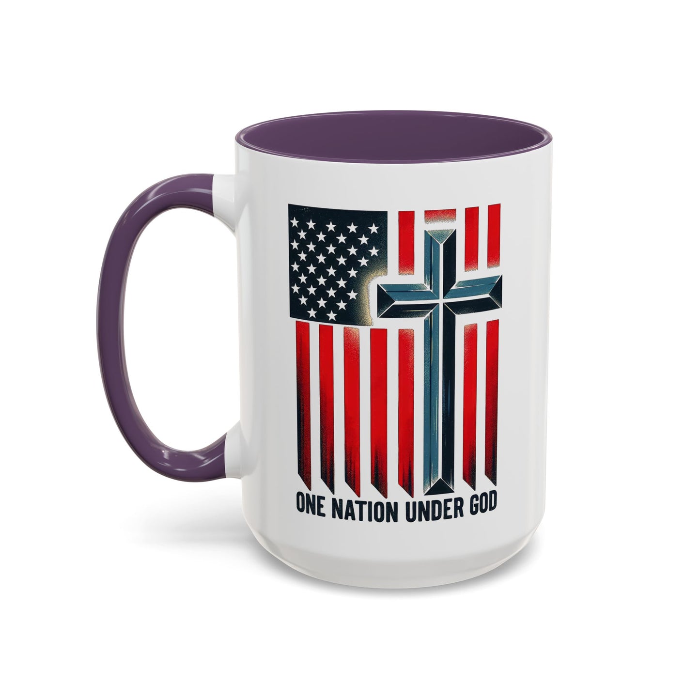 Religious Mug - One Nation Flag Cross