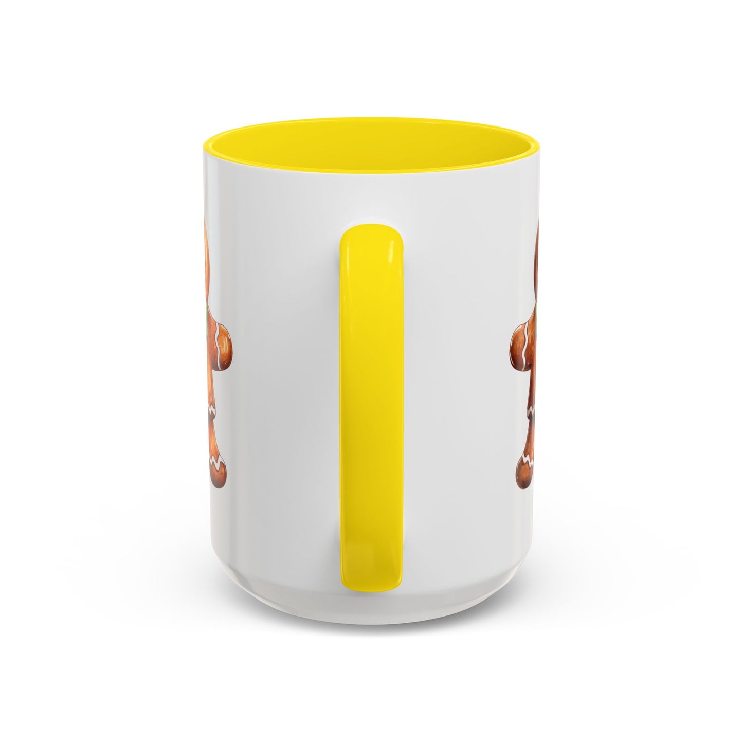 Christmas Mug - Gingerbread Man Green Bow