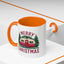 Christmas Mug - Merry Christmas Maroon Text Camper Trees
