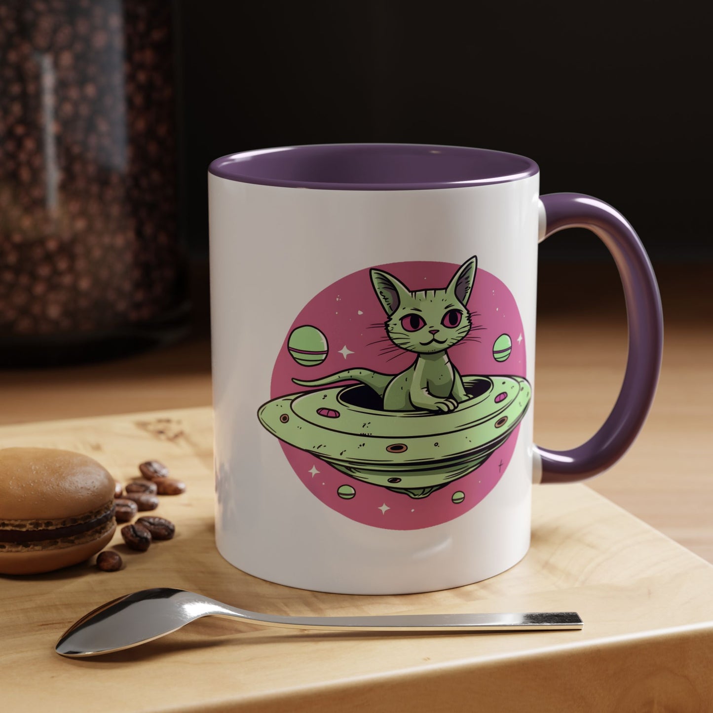 Alien Mug - Flying Saucer Cat