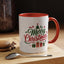 Christmas Mug - Merry Christmas Green & Red Text Tree Snowflakes Presents