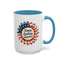 4th of July Mug - Happy Birthday America Sunflower
