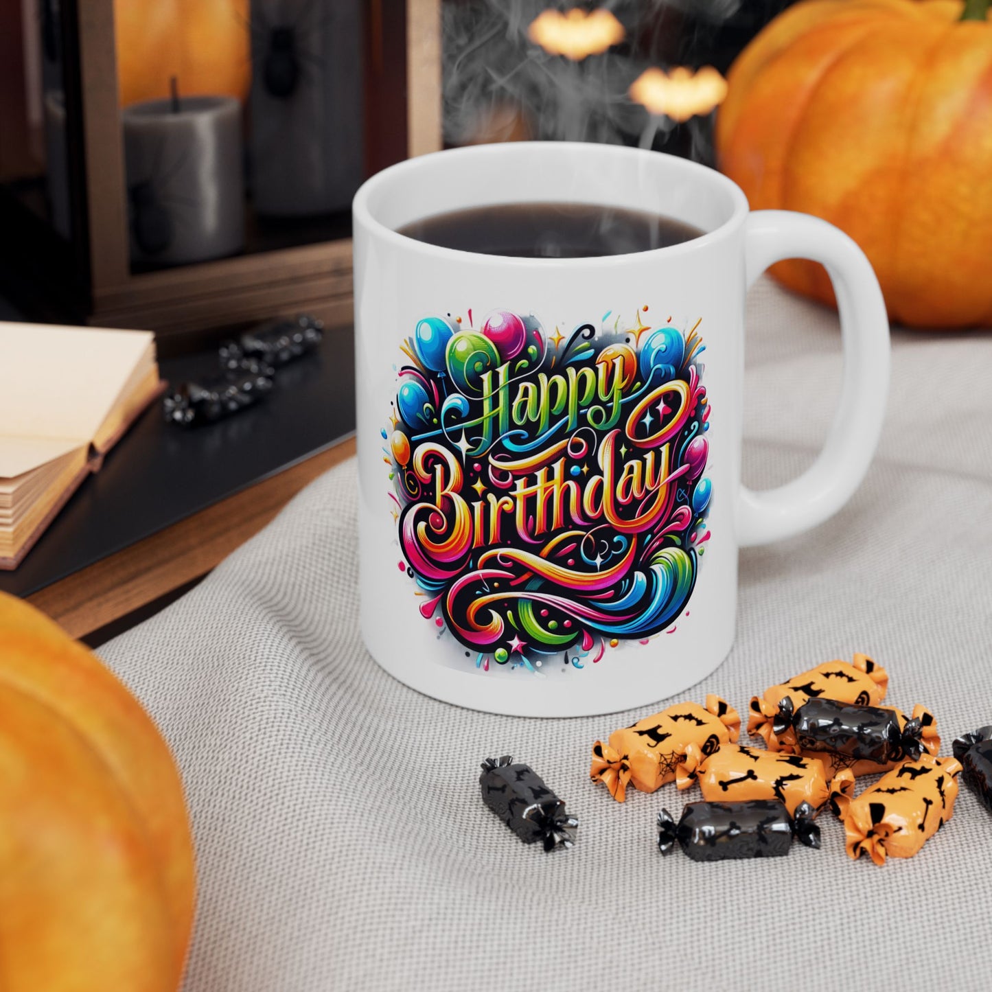 Birthday Mug - Happy Birthday Swish