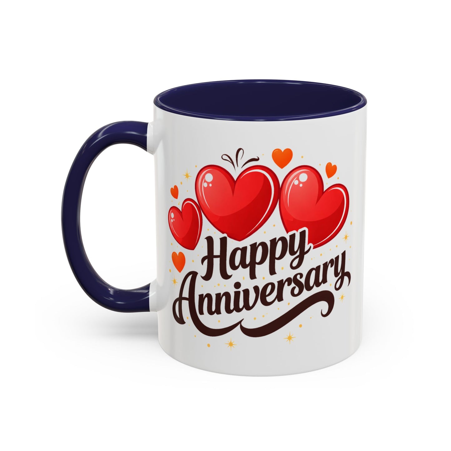Anniversary Mug - Happy Anniversary Hearts