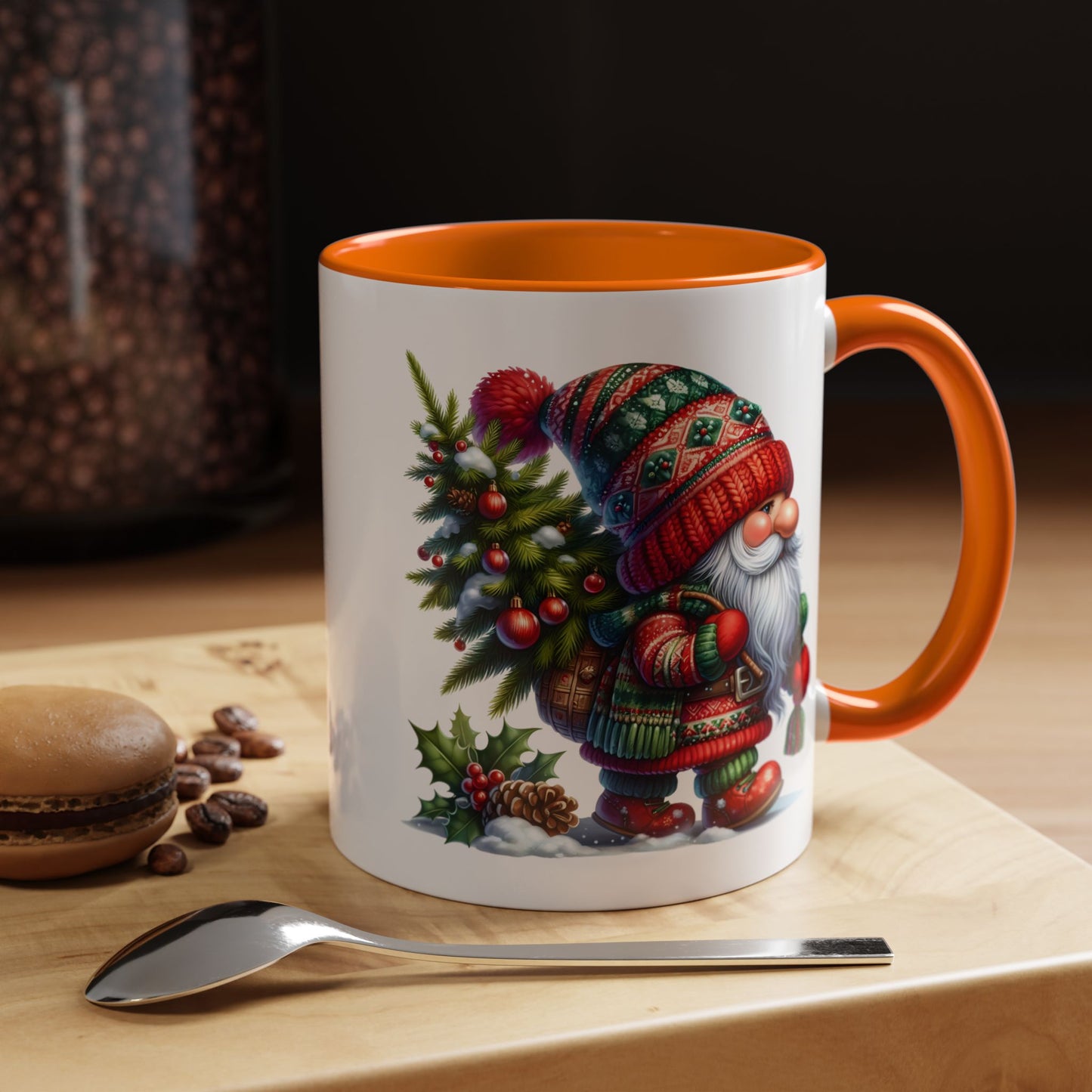 Christmas Mug - Gnome Christmas Tree and Pine Cone