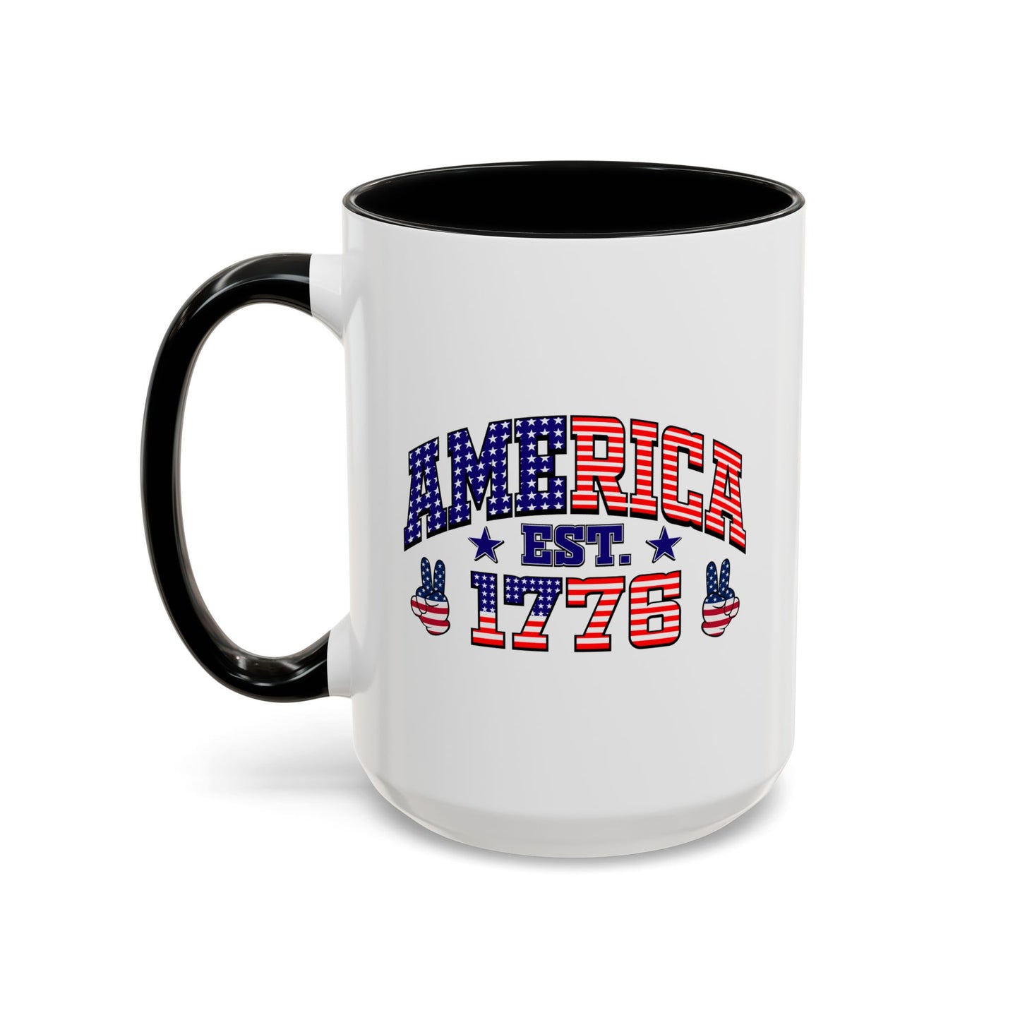 4th of July Mug - American Est 1776 Patriotic Flag