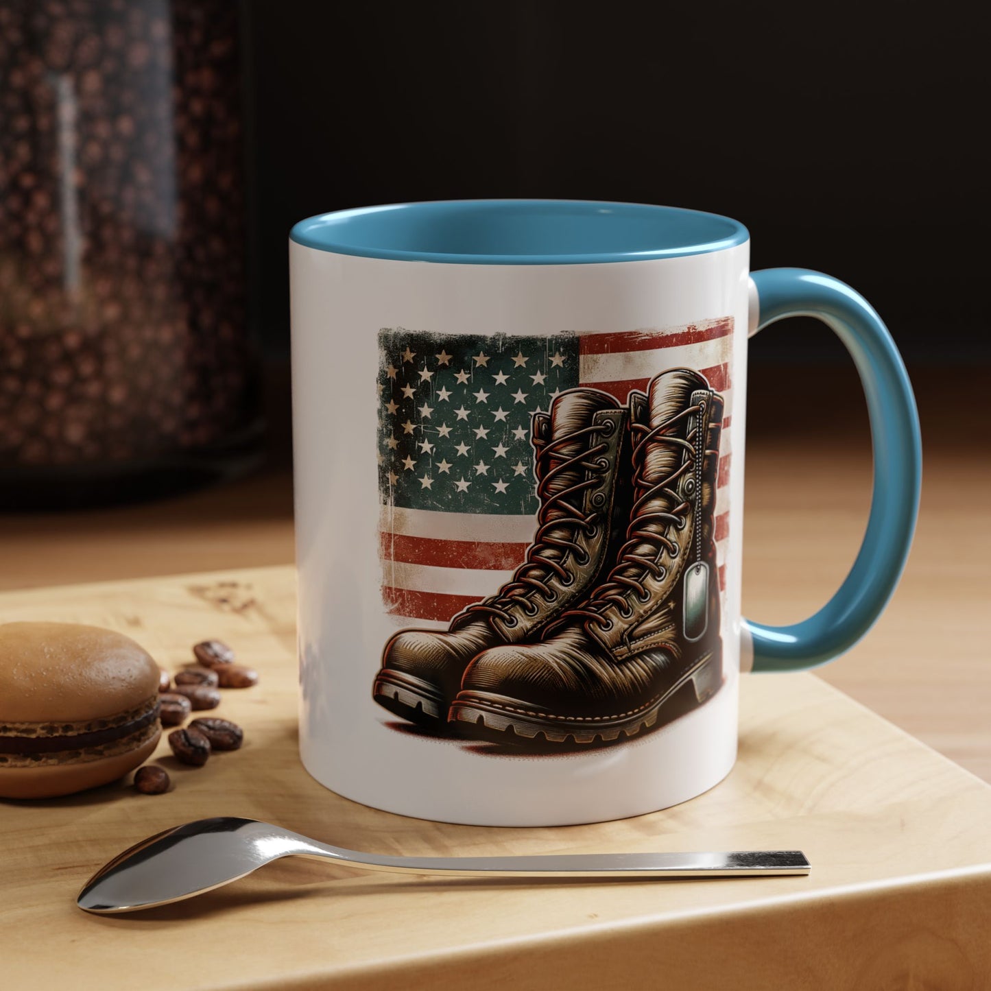 4th of July Mug - Fallen Soldier Boots Flag