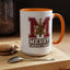 Christmas Mug - Merry Christmas White Green & Red College Text