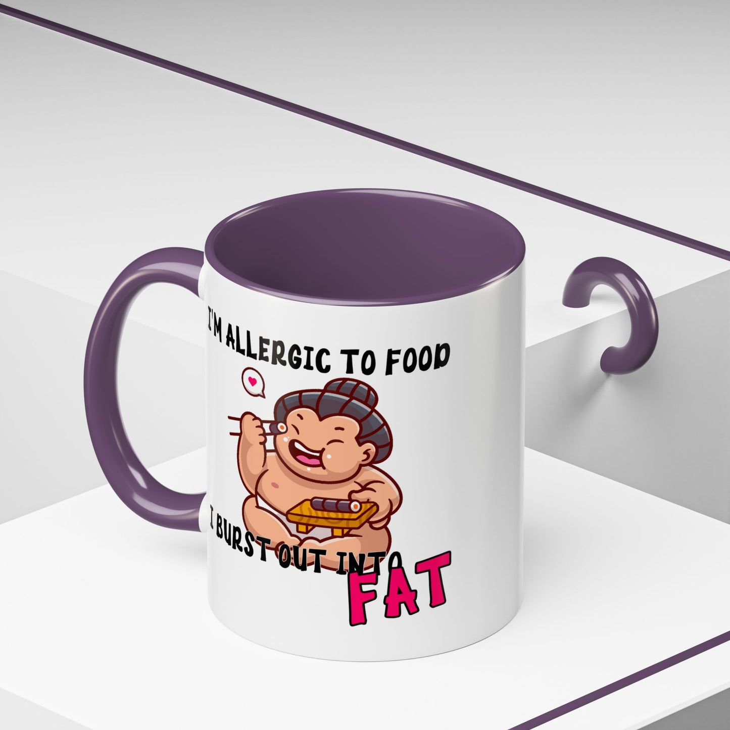 Humor Mug - I'm Allergic to Food
