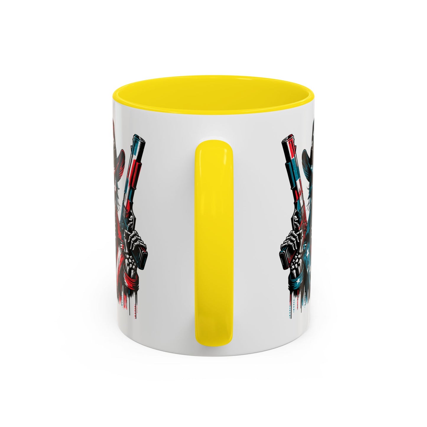 4th of July Mug - Skeleton with American Flag