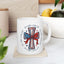 4th of July Mug - Patriotic Cross with Ribbon & Stars