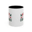Christmas Mug - Merry Christmas Red & Green Text Heart Arrow Trees