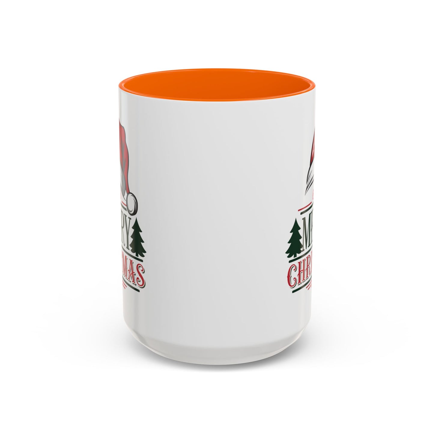 Christmas Mug - Merry Christmas Green & Red Text Red Hat